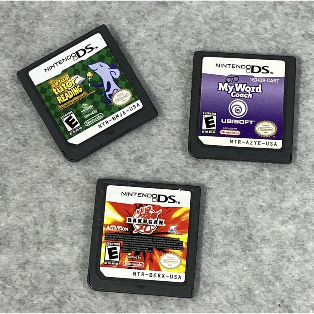 Nintendo DS Games Lot of 3 Bakugan Battle Brawlers Virtual Tutor Reading My Word